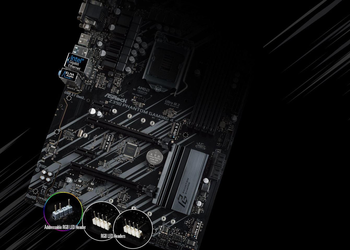 Asrock Z390 Phantom Gaming 4 Z390 LGA 1151 ATX Motherboard | Novatech